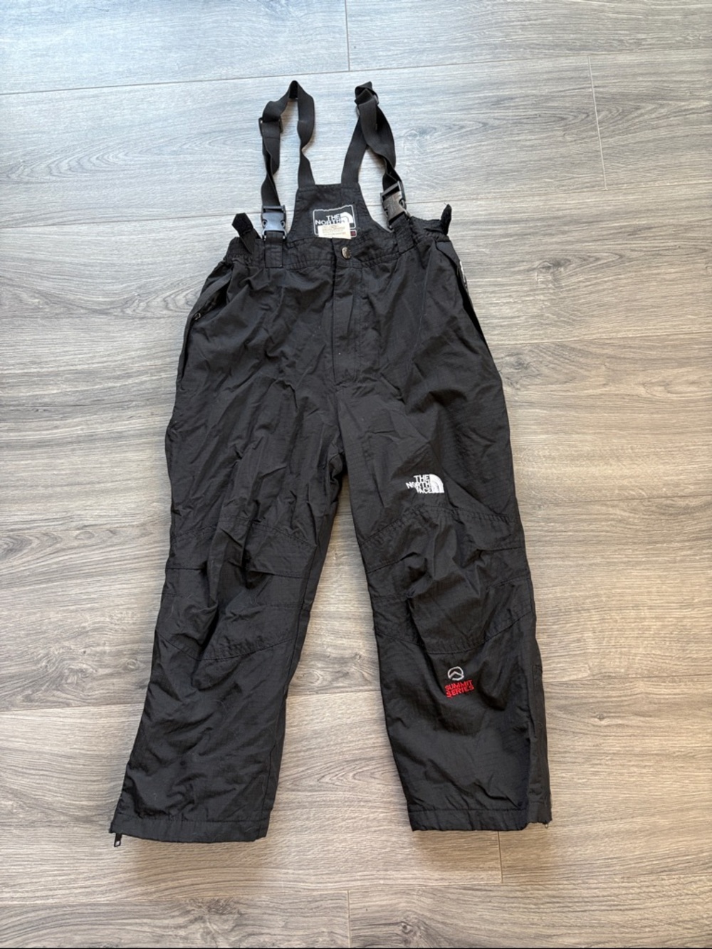 The North Face Black Snow Bib Pants with Adjustable Suspenders
